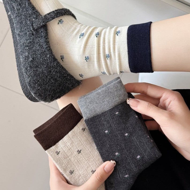 MEADOW original multi-color floral sock styling