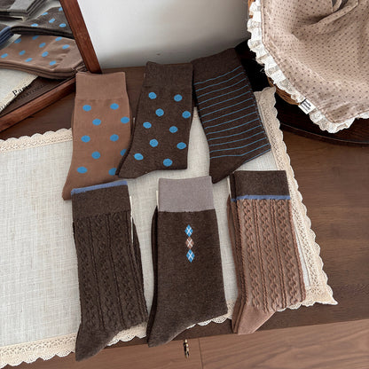 HERITAGE 6-Pair Textured Crew Sock Set