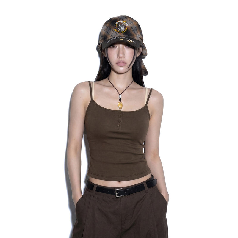 Full-body model wearing REDRINSE FIREFLY plaid bandana hat