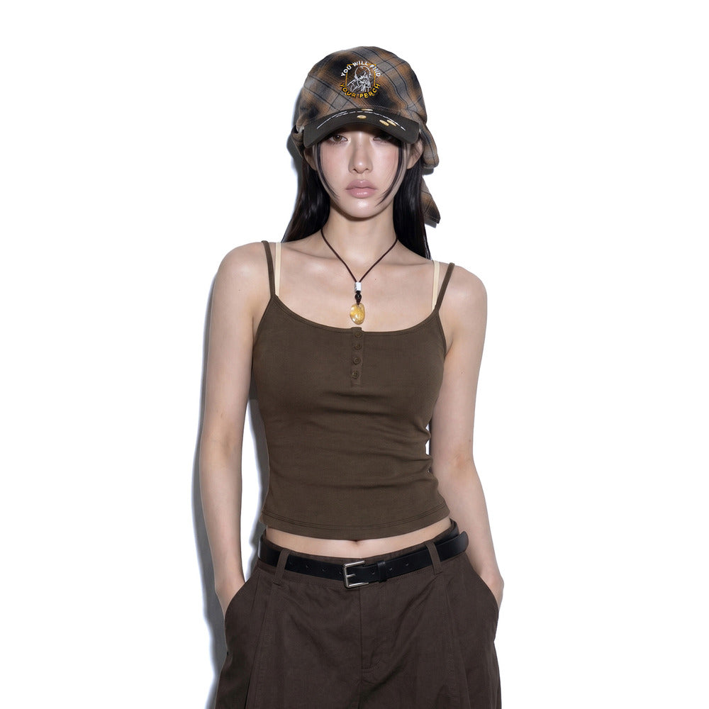 Full-body model wearing REDRINSE FIREFLY plaid bandana hat