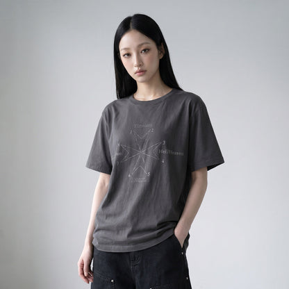 เสื้อยืดกราฟิกฟอก NAVI ในลุคนางแบบ