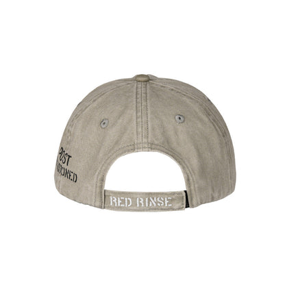 REDRINSE OP distressed washed baseball cap back view on white background