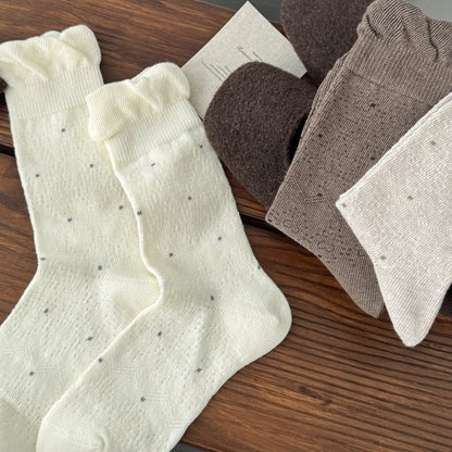 POPPY original polka dot ruffle sock color detail