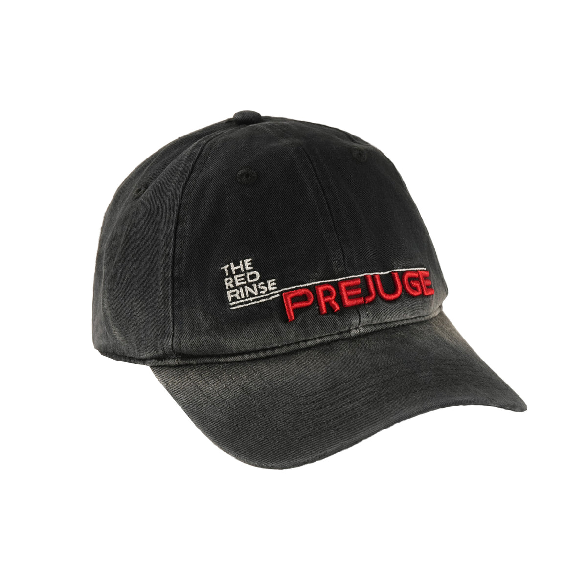 SUNBURN black grey embroidered cap three-quarter view