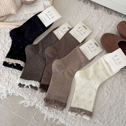 BALLERINA original five-color ballet-inspired sock set