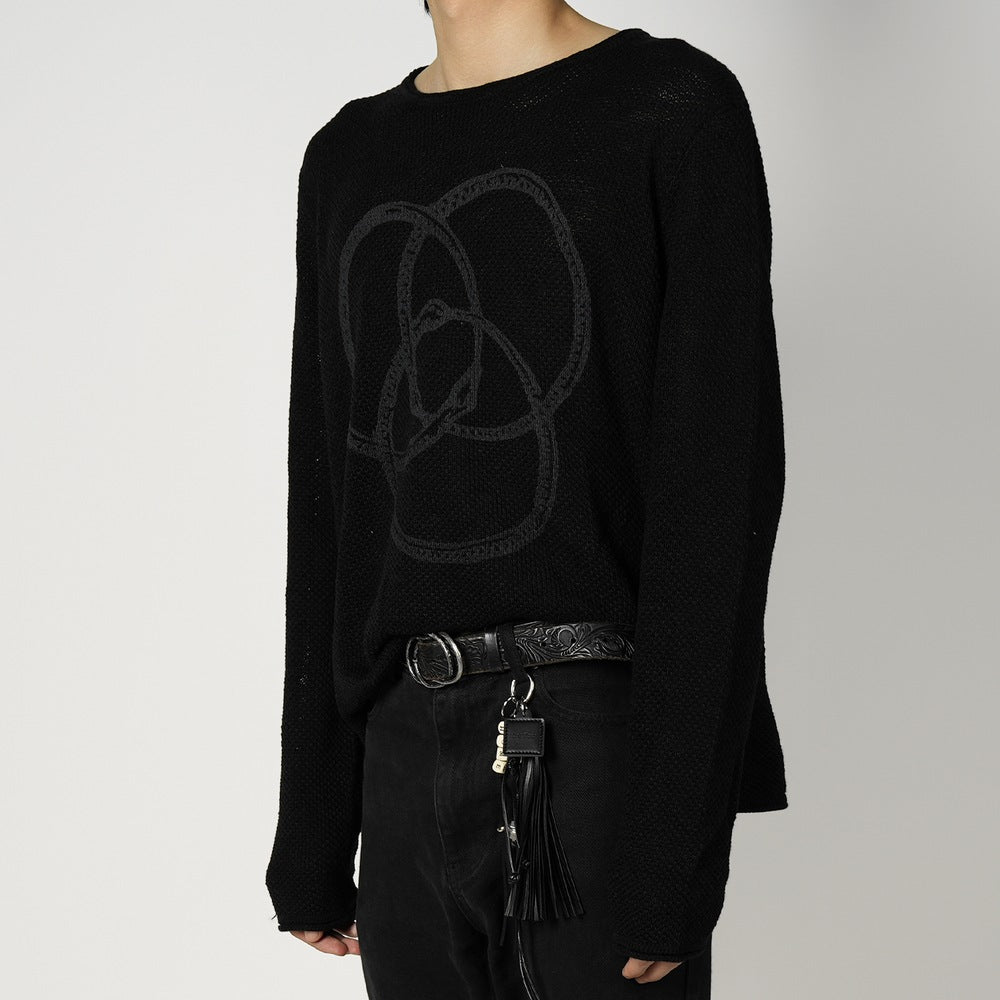 เสื้อถักแขนยาว WILD LOOP มุมด้านข้าง