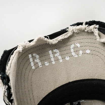 REDRINSE OP baseball cap distressed layered brim underside detail
