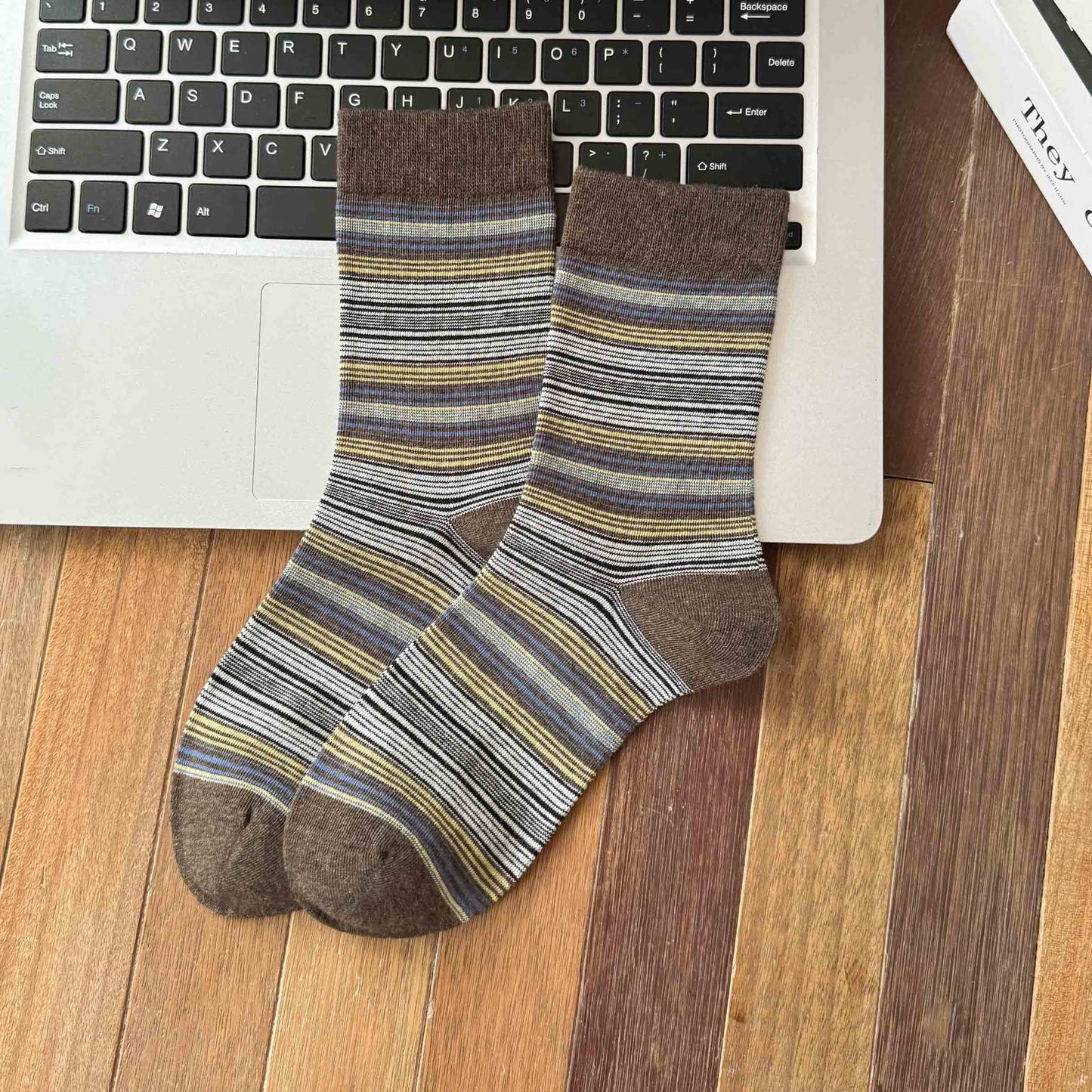 SIGNAL original brown multicolor stripe socks