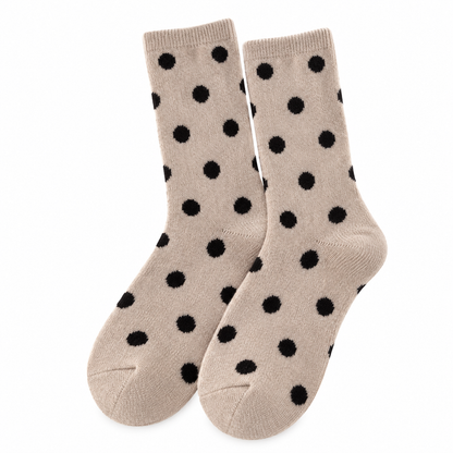 DOTTY 6-Pair Polka Dot Wool-Blend Crew Sock Set
