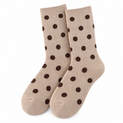DOTTY 6-Pair Polka Dot Wool-Blend Crew Sock Set