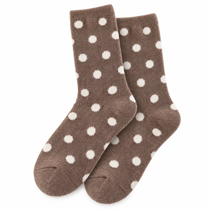 DOTTY 6-Pair Polka Dot Wool-Blend Crew Sock Set
