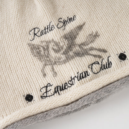 EQUESTRIAN CLUB Wool Beanie White