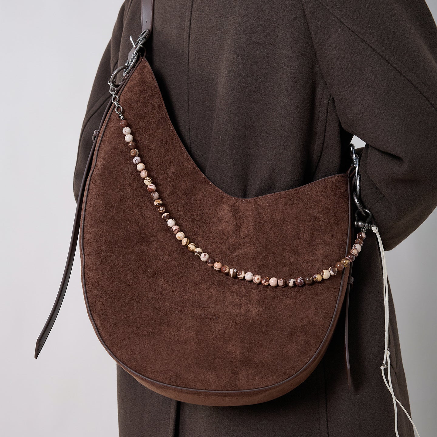CRESCENT large crescent shoulder bag shown from the back