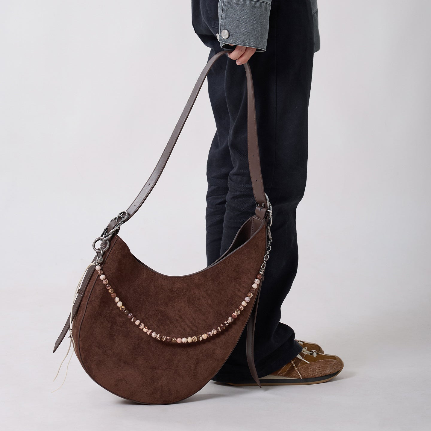 CRESCENT crescent-shaped saddle bag worn crossbody