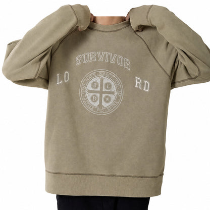 ORACLE sweatshirt neck-down front fit on white background