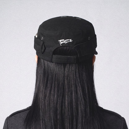 RHYTHM flat-top cap rear embroidery and adjustable strap