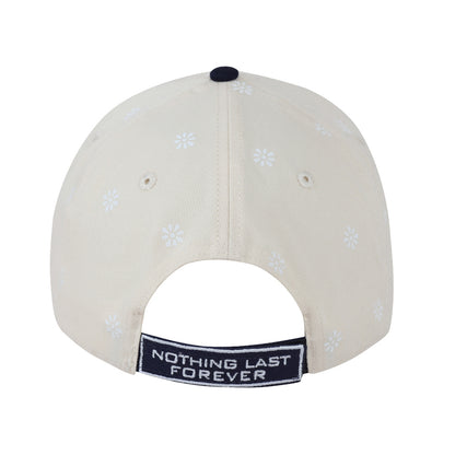 REDRINSE SNOWFLAKES floral cotton cap back view with adjustable strap
