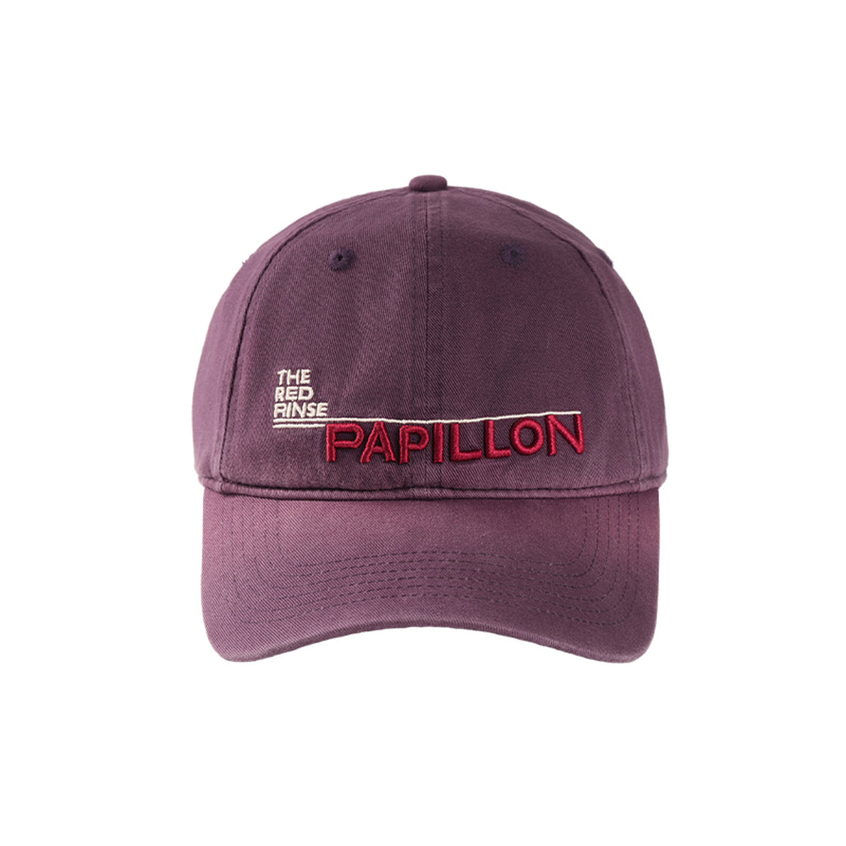 SUNBURN purple sun-faded embroidered baseball cap front view