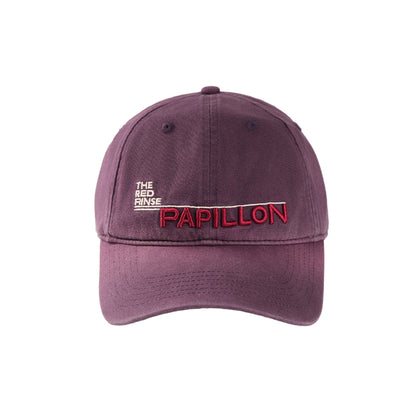 SUNBURN purple sun-faded embroidered baseball cap front view